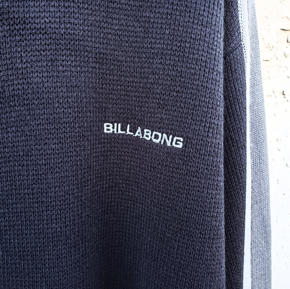 XL tall men BILLABONG 1/4 zip black sweater - Picture 9 of 15
